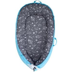 Beeezy Buddies Baby Lounger (Blue/Grey, Outer Space) - for Newborns to Toddlers Between 0-24 Months + Portable + Water-Resistant + 100% Cotton