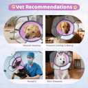 Soft Dog Cone Collar After Surgery Recovery,Adjustable E-Collar with Removable Shield,Lightweight,Breathable Anti-Licking Protective Cone for Large,Medium,Small Pets (Rose Pink, L (Neck:15.5''-19'')