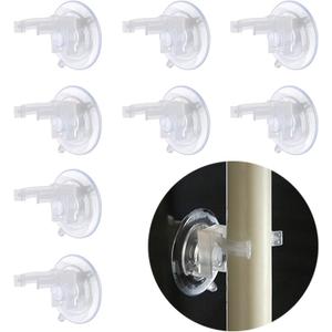 8 Pack Christmas Candle Holder Clamps with Suction Cups - Ideal for Christmas Celebration Candles,Candlesticks Holders for Window Candles