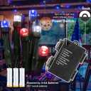 ITICdecor 4th of July Decorations 100 LED Red White and Blue Fairy String Lights, 33Ft String Lights Battery Operated Waterproof, 8 Modes Connectable Patriotic Lights for Home Yard Patio Party Decor