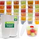 Freshware Food Storage Containers [50 Set] 16 oz Plastic Deli Containers with Lids, Slime, Soup, Meal Prep Containers | BPA Free | Stackable | Leakproof | Microwave/Dishwasher/Freezer Safe (Clear)