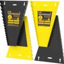 KJE 4Pack Magnetic Wrench Organizer, 64-Slot Wrench Rack Tool Trays, Magnetic Wrench Set Holder SAE(1/4" - 1-1/16") and Metric(6MM-24MM) (2Pack Black & 2Pack White)