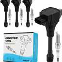 TAUTOY UF549 Ignition Coil Pack 9029 Spark Plug (4PCS) 2005-2019 For 1.6L 1.8L 2.0L 2.5L Nissan Altima Cube NP300 Frontier Rogue Sentra Tiida Urvan Versa XTrail,For 5.6L INFINITI FX50 M56 QX70