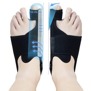 1 Pair Bunion Corrector for Women & Men, Night Bunion Splint, Big Toe Straightener, Bunion Brace for Pain Relief (One Size, Black)