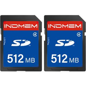 SD Card 512MB (2 Pack), Class 4 Flash Memory Cards MLC Stanard Secure Digital Cards, 512MB(2pc)