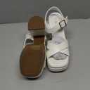 DREAM PAIRS Women's Platform Chunky Heels Square Open Toe Ankle Strap High Heeled Sandals Y2K Shoes for Party Brunch (7, White)