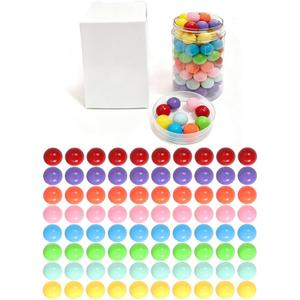 80pcs Chinese Checker Game Replacement Balls,8 Colors 14mm Acrylic Balls for Marble Run,Aggravation Game,Marbles/Traditional Marbles Games