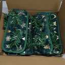 8 Pcs Railing Protection Christmas Garland Ties, Green Decorative Banister Garlands Hanger, Adjustable Banister Protective Padded Faux Pine Stems Garland Ties for Staircase Wreath Home Holiday Decor