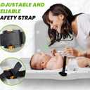 Alpine Wall Mounted Baby Changing Station - Horizontal Baby Changing Table Foldable Diaper Tables with Safety Strap for Commercial Bathroom, ADA Complaint (Hardware Included) White Gray