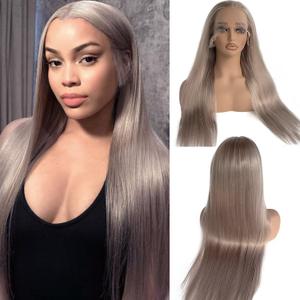 Ash Blonde Wig Human Hair 13x6 Lace Front Wig Pre Plucked 22 Inch Glueless Wig Colored Human Hair for Women