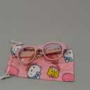 Kids Blue Light Glasses with Bluetooth Audio,Smart glasses,RGB 7-color light, Kids Smart Glasses Gifts (Pink)