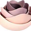Notakia Salad Decorative Bowls Lotus Shaped Pasta Bowls Dishwasher & Microwave Safe, Unique Angled Ceramic Bowls for Salad, Pasta, Soup, Rice, Prep, Ideal for Restaurant (Purple 5 Packs)