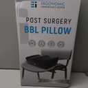 BBL Pillow After Surgery for Sitting - Brazilian Butt Lift Recovery Must Haves, Ergonomic Shaped Butt Pillow for Driving & Home, Post-Op Pain Relief Support (Black)