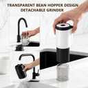 Compact Portable Electric Coffee Grinder,Features a Built-in 1300mAh Rechargeable Battery, Adjustable Grind Settings for Coffee Beans/Grains,Portable Coffee Grinder for Home,Camping and Travel Use