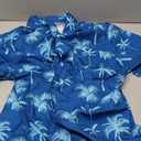 Men's Hawaiian Shirt Short Sleeve, Tropical Beach Floral Shirts Casual Button Down Tops for Summer Trip Vacation Size L