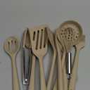 CAROTE Kitchen Utensil Set for Nonstick Cookware, Heat Resistant Silicone Cooking Utensils Set 10pcs, Brown, Oderless Spatula, Turner