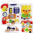 MFEESYOB Montessori Toys for 1 Year Old Boy Girl, Musical Montessori Busy Board for 12-18 Month Age, Educational Montessori Toy for Toddlers 1-3, Birthday Gift for 1+ Year Old Boy Girl