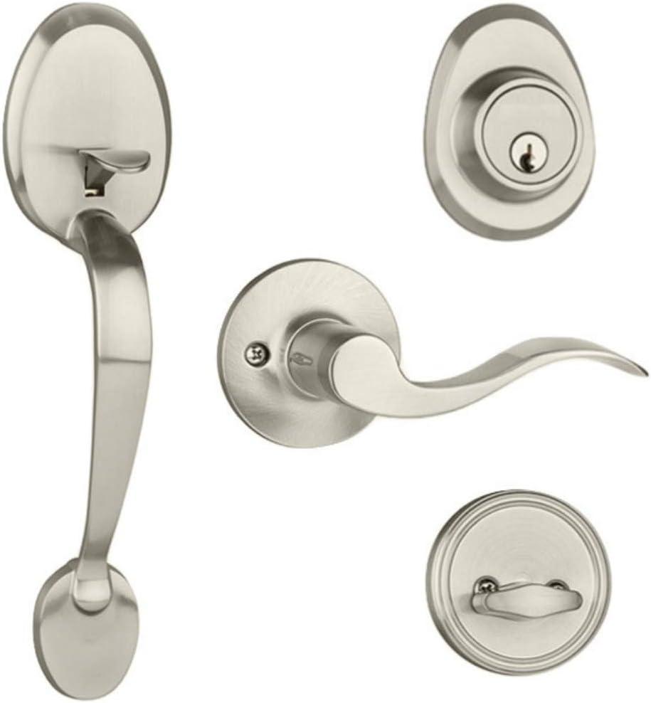 Dorence - Heavy Duty Single Cylinder Handleset with Wave Style Lever Handle - (Satin Nickel)