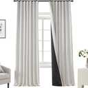 PANELSBURG 84 Inch Blackout Curtains for Bedroom Living Room Dining Room Insulated Light Blocking Curtains Ivory White Black Out Curtains 84 Inch Length 2 Panels Set Off White Curtains (50"W x 84"L (Pack of 2), Oyster/Greyish Off White/Bone)
