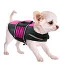 Queenmore Small Dog Life Jacket, Adjustable Pet Life Vest for Small and Medium Dogs with High Buoyancy, Rescue Handle, Reflective Bands for Boating, Canoeing, Swimming XS