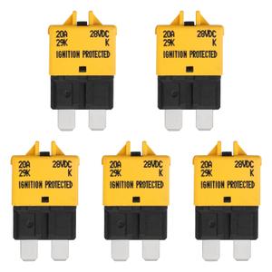 20 Amp Reset Fuse Circuit Breaker E39 Low Profile ATC/ATO Fuse 5 Packs 20A 12V-28V for Car Marine SUV Boat