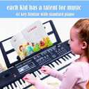 SEMART Keyboard Piano Digital Electric Piano Portable Electronic Music Keyboard 61 Key Toy for Kids Beginner Children Toddler Musical Instruments w/Microphone Stand USB Christmas Birthday Gift, 26inch *7.5inch *2.2inch