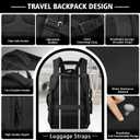 Ample Space Travel Backpack with LifetimeWarranty,Expandable Carry on Backpack with USB Cable Port,Fits 17.3"Laptop Notebook,Water Resistant Weekender Backpack Business Trips,Daily Travel,Black