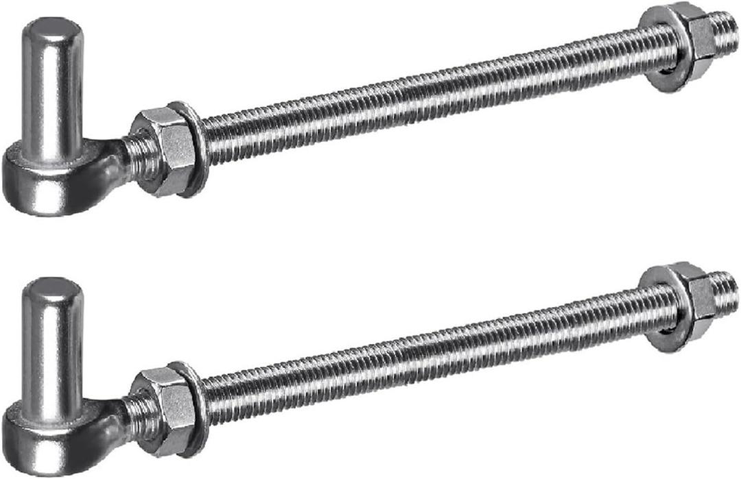 Pair of J Bolts Gate Hinges Steel Metal Farm Gate Hinges Smooth Swing Gate Hinges Quick Installation for Rusts Frees Use