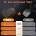 Carbon Fiber Pickleball Paddle, Carbon Fiber Surface (CFS) Pickle Ball Paddles with 16mm Honeycomb Core, Lightweight, Shock-Absorbing Paddle with Anti-Slip Grip, Ideal for Novice & Pro Players