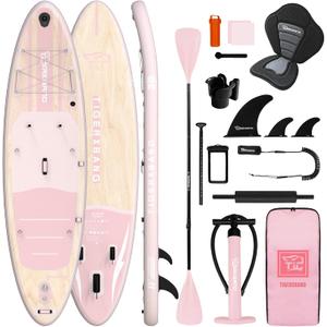TIGERXBANG Inflatable Stand Up Paddle Board with SUP Board Accessories, Anti-Slip EVA Deck, 11'/10'6'' Paddleboard for Adults & Youth - All Skill Levels