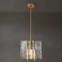 SYBDZSWJ Modern Large 12 in Brass Water Ripple Glass Kitchen Island Pendant Light Fixtures, Glass Island Pendant Lights, for Bedroom, Foyer, Entryway, and Dining Room, Bulbs Included