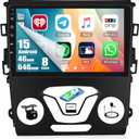 8-Core 4+64G  Android 15 Car Stereo Radio for Ford Fusion Mondeo 2013-2019 Wireless CarPlay Andriod Auto 9'' 1280 * 720 IPS Touchscreen 36 EQ Bluetooth 5.0 WiFi FM RDS 59 UI GPS SWC Backup Cam