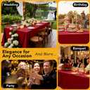 10-Pack Red Tablecloths for Rectangle Tables, 60 x 102 Inches, Stain-Resistant Polyester Fabric for 6 Foot Tables - Washable Table Covers for Weddings, Banquets, Birthday Parties, Events