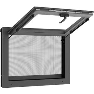36x24inch Food Truck Window With Screen ，With FREE Acrylic Glass ，Black