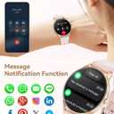 Smart Watch for Women Android/iPhone, 1.32" AMOLED Screen Smartwatch with Answer/Make Call/Fitness Tracker/Heart Rate/SpO2/Sleep Monitor/110+ Sport Modes, 2 Bands