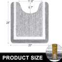 OLANLY Toilet Rugs U-Shaped 24x20, Extra Soft and Absorbent Microfiber Bathroom Rugs, Non-Slip, Machine Wash Dry, Plush Shaggy Contour Bath Mats for Toilet Base, Grey