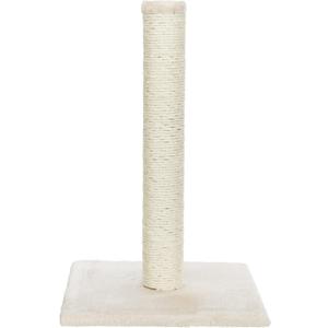 TRIXIE Parla Cat Scratching Post 24.4 Inch - Cat Scratcher with Soft Fabric Covering Base and Durable Sisal Rope - in Beige