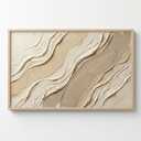 FAEKSUR Framed Neutral Abstract Wall Art, Faux Texture Canvas Print, 16x24 | Abstract Wall Art, Premium Canvas Print, Modern Home Decor, Living Room, Bedroom, Office Decor