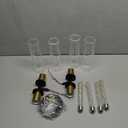 2 PCS Bathroom Light Fixtures 2-Light Black & Gold, Bathroom Vanity Lights Over Mirror, Wall Sconces, Industrial Lighting, Modern Brushed Brass Vanity Lighting Fixtures w/Glass Shades