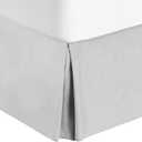 Split Corner Bed Skirt 18 Inch Drop Twin Size 100% Egyptian Cotton Wrinkle and Fade Resistant Twin Size, Silver Grey Solid