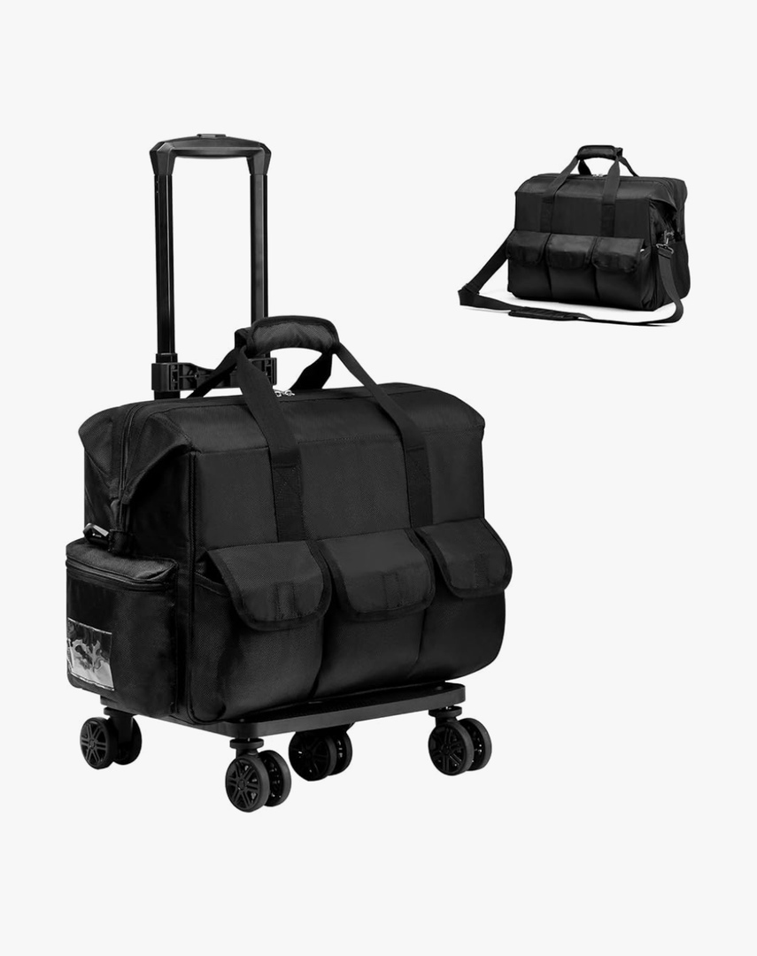Nurse Rolling Medical Duffle Bag Work Nursing School College Student Must Have Clinical Home Health Cna Nr Gifts Carry On Bag with Wheels Doctor Emt Ems Healthcare Equipment Homecare Physician (Nurse), Black