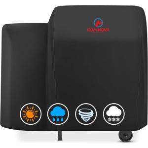 Comnova Grill Cover for Traeger Tailgater 20 Series - 600D Wood Pellet Smoker Cover for Traeger Waterproof & Heavy Duty, Pellet BBQ Cover for Treager 20 Series, Junior, Tailgater and Recteq 340 Grill