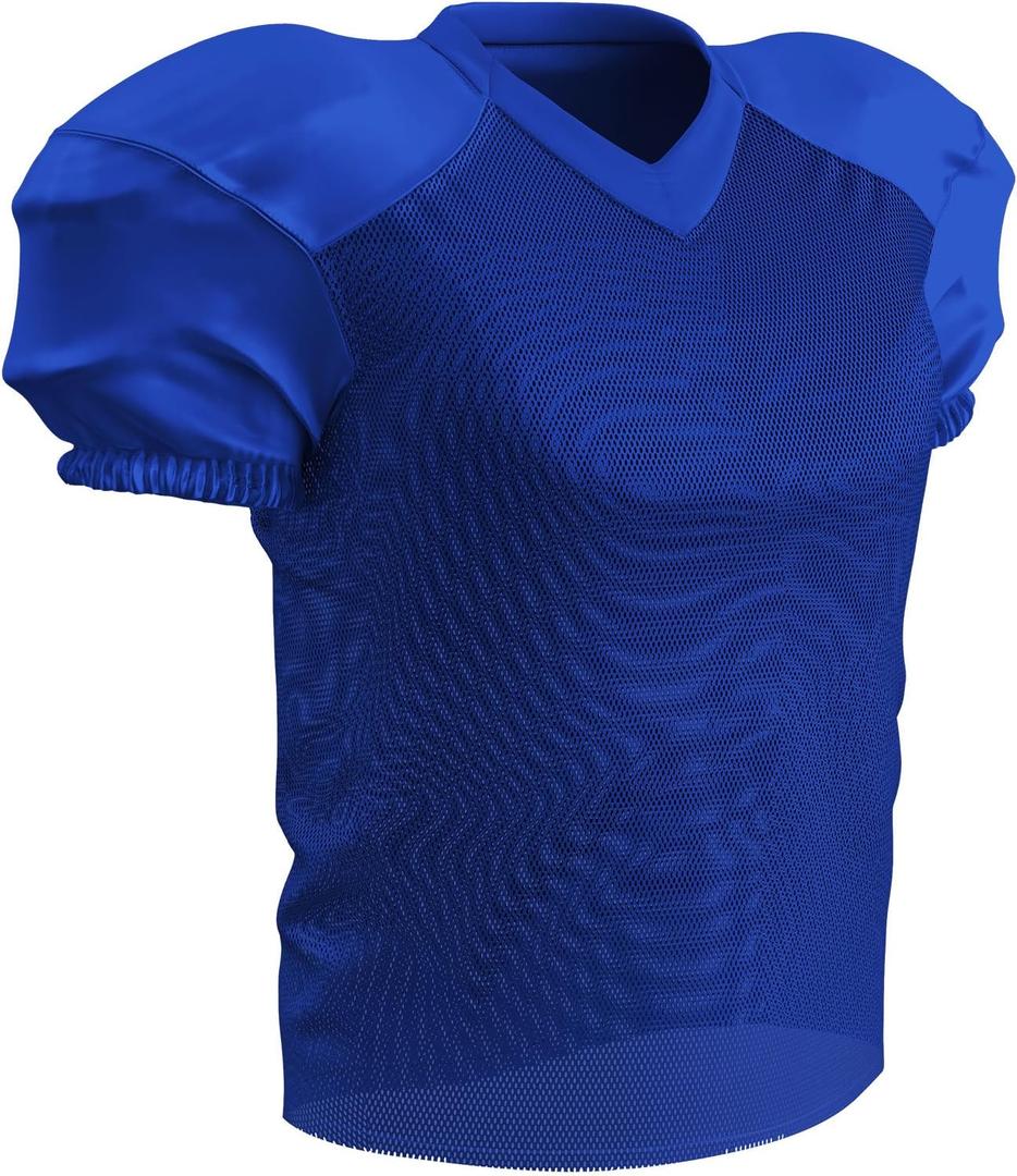 CHAMPRO Time Out Polyester Practice Football Jersey, Royal, Adult Medium