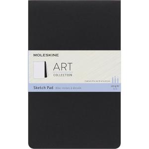 Moleskine Art Sketch Pad, Soft Cover, Large (5" x 8.25") Plain/Blank, Black, 48 Pages Moleskine Art Sketch Pad, Soft Cover, Large (5" x 8.25") Plain/Blank, Black, 48 Pages