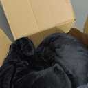 Bedsure GentleSoft Sherpa Fleece Blankets Queen Size for Bed - Thick and Warm Throw for Women and Men, Soft Fuzzy Plush Queen Blanket for Winter, Black, 90x90 Inches