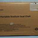 Sportneer Stadium Seats with Back Support: 2.5'' Thick Comfy Cushion 6 Adjustable Angle Bleacher Seat with Armrest - 2 Large Pockets, 2 Cup Holders Stadium Chair for Sport Events Concerts Parks, Non-Heated, Regular - 20.5"