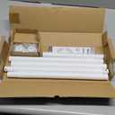 YNL Shower Curtain Rod 34-82 Inches (2.8-6.8ft) Adjustable Spring Shower Rod No Drilling, Non-Slip, Never Rust, Stainless Steel, Suitable for Bathroom Window Living room, White