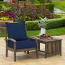 Arden Outdoor Deep Seat Cushion Set, 24 in x 24 in, Weather-Proof, Rain-Proof, Fade Resistant Patio Cushion for Chair, Sofa, and Couch Sapphire Blue Leala
