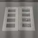 4-Pack Quad Decorator Outlet Cover Plate, White Decorative Switch Plates and Outlet Covers, Natural Bamboo Fiber Wall Plates for Electrical Outlets, Receptacle, GFCI Outlet, Dimmer Switch