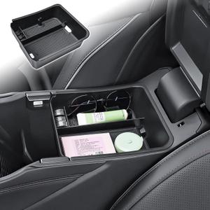 HGWEI Center Console Organizer Compatible with 2026 Jeep Cherokee Interior Accessories, Middle Armrest Storage Tray Insert Secondary Console Compartment (Not Fit Grand Cherokee)